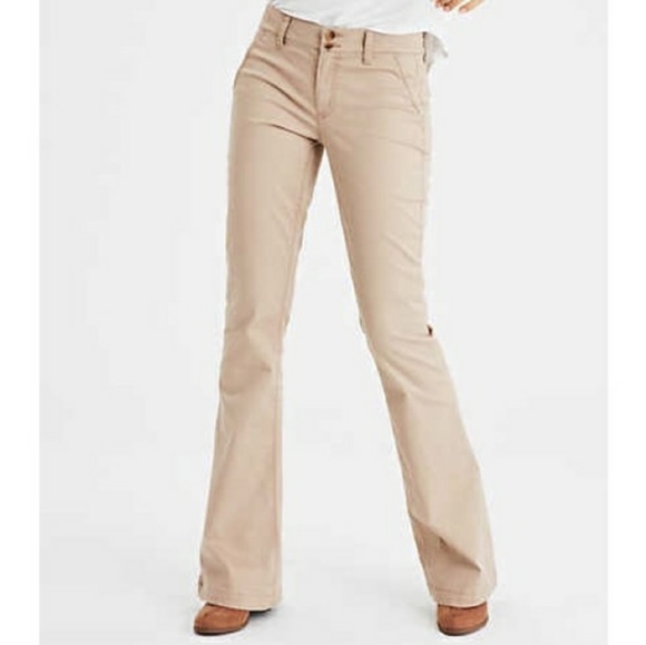 American Eagle Outfitters | Pants u0026 Jumpsuits | Ae Khaki Artist Flare Pants  | Poshmark